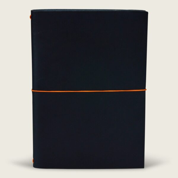 Grand voyageur XL - leather notebook navy blue