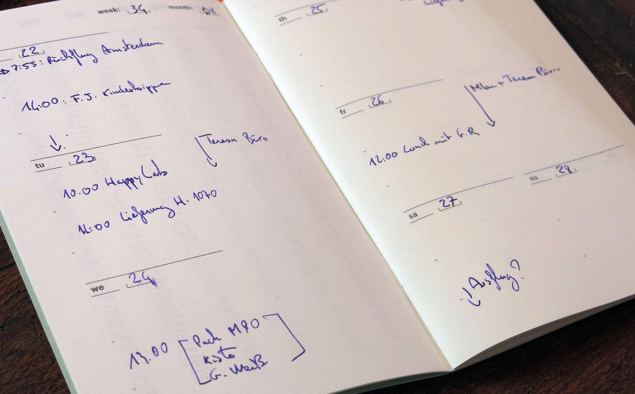Grand voyageur XL - refill 04 - weekly planner blue - Afbeelding 3